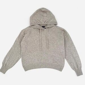 Gap Womens Knit Hoodie Sweater Oatmeal Heather Beige Relaxed Pullover XS